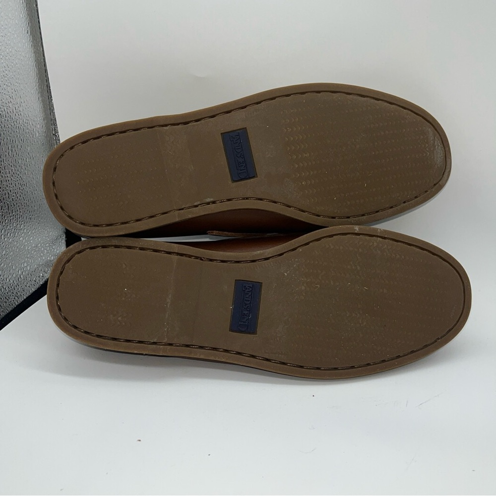 Lands End Brown Leather Loafers Driving Shoes Size 10 D. - Picture 9 of 10
